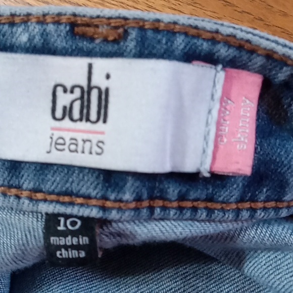 CABI Womens JEANS 10 DENIM Pants Used Preowned Faded Distressed Curvy Skinny - Picture 11 of 11